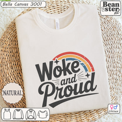 Woke And Proud Shirt | Retro Rainbow