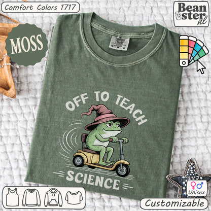 Funny Frog Scooter Science Teacher Shirt