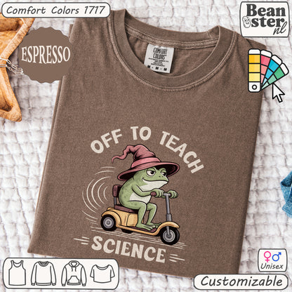 Funny Frog Scooter Science Teacher Shirt