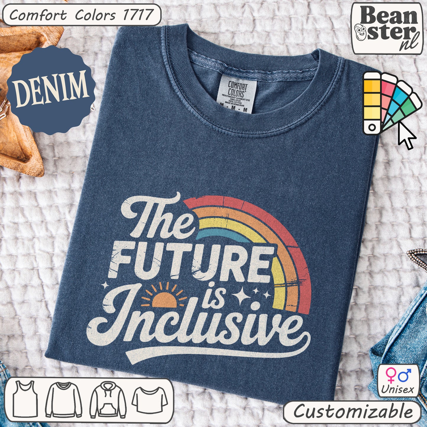 The Future Is Inclusive Retro Rainbow Shirt 🌈