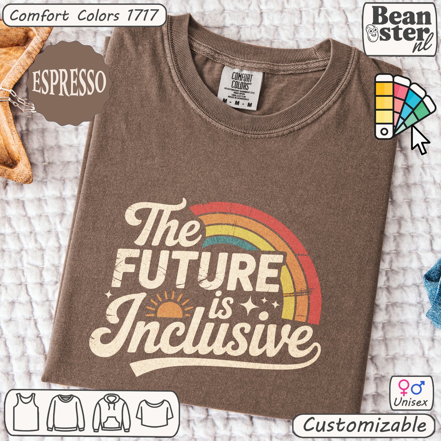 The Future Is Inclusive Retro Rainbow Shirt 🌈