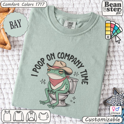 Funny Frog Shirt – I Poop On Company Time Tee