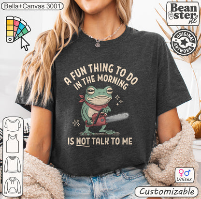 Don't Talk To Me Frog T-Shirt – Grumpy Morning Humor