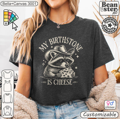 Cheese Is My Birthstone Funny Frog Tee