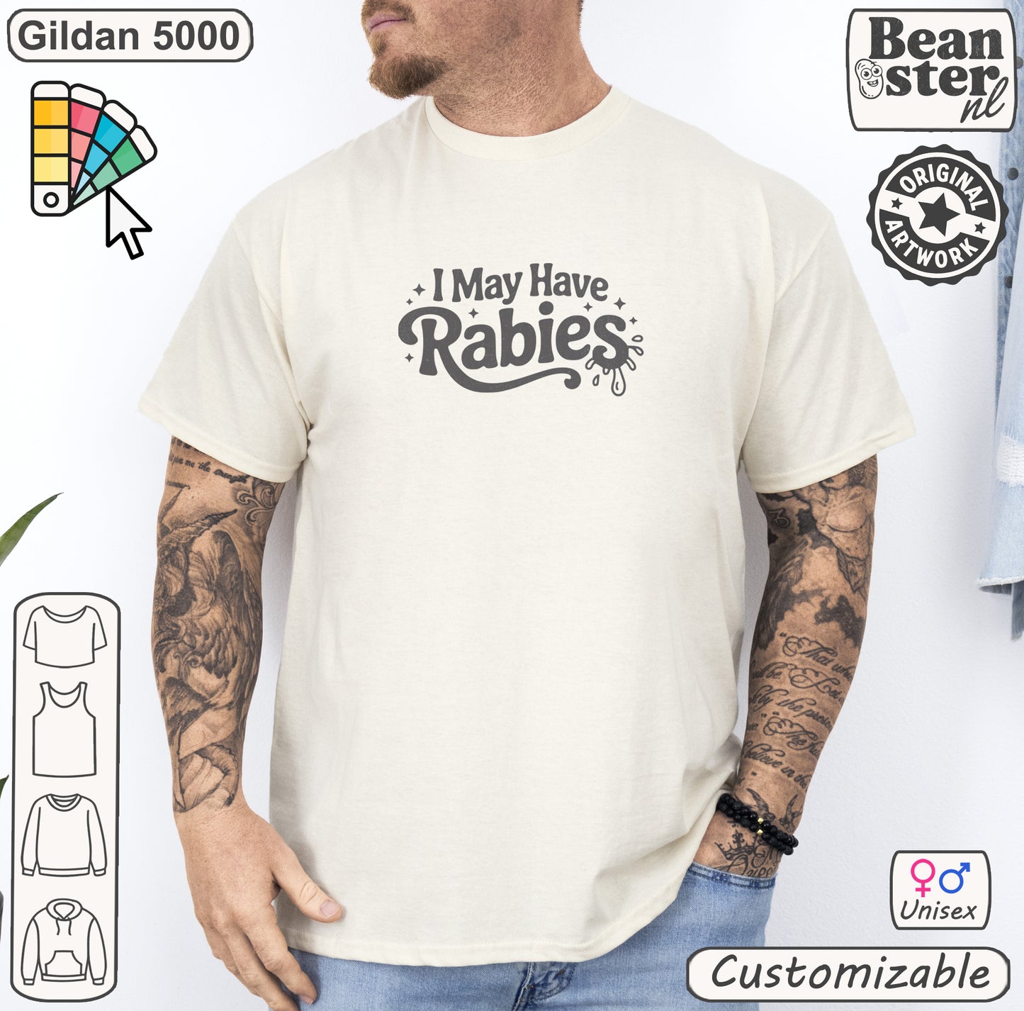 May Have Rabies T-Shirt – Funny Original Adult Graphic Tee