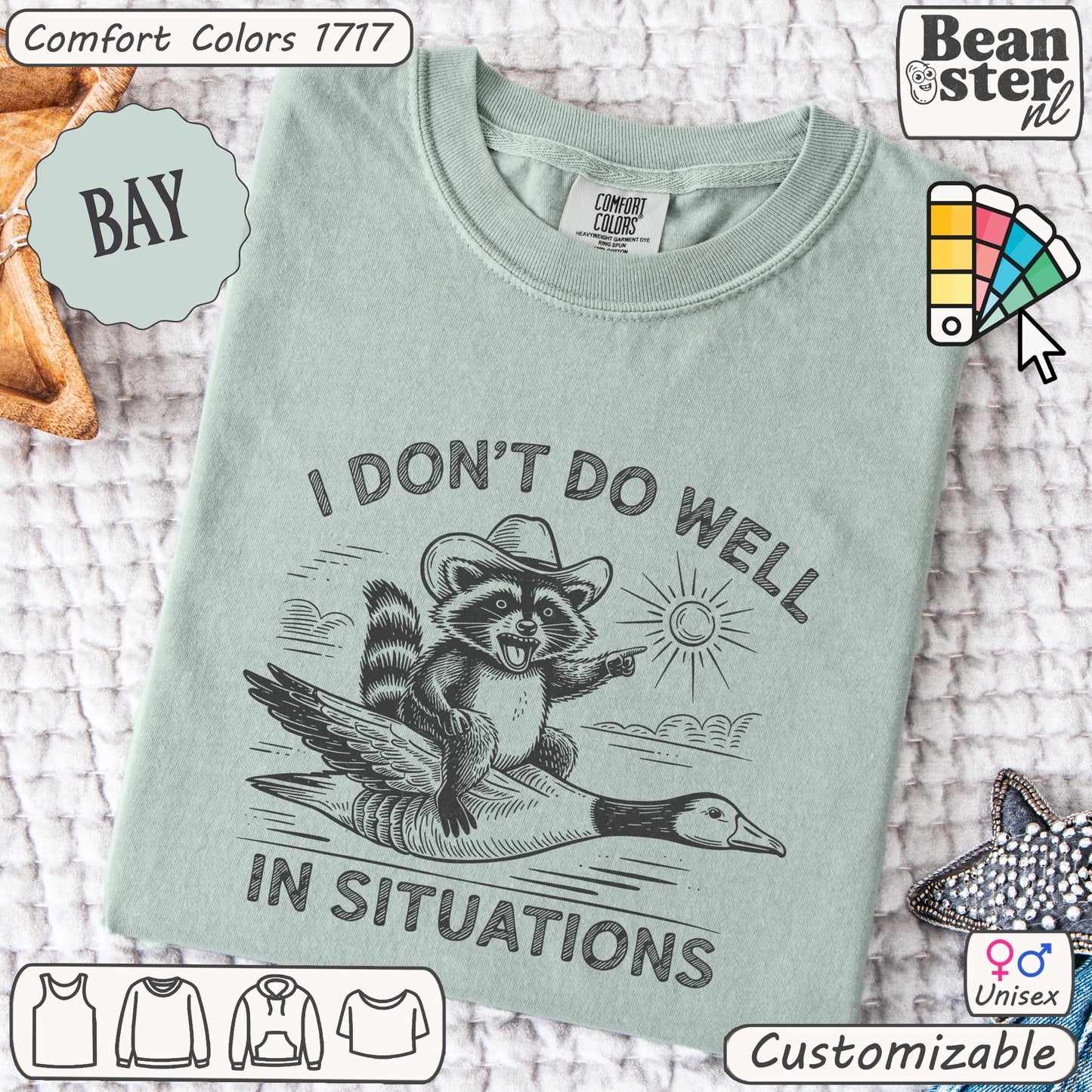 Silly Raccoon & Goose Shirt – Funny Anxiety Meme Tee