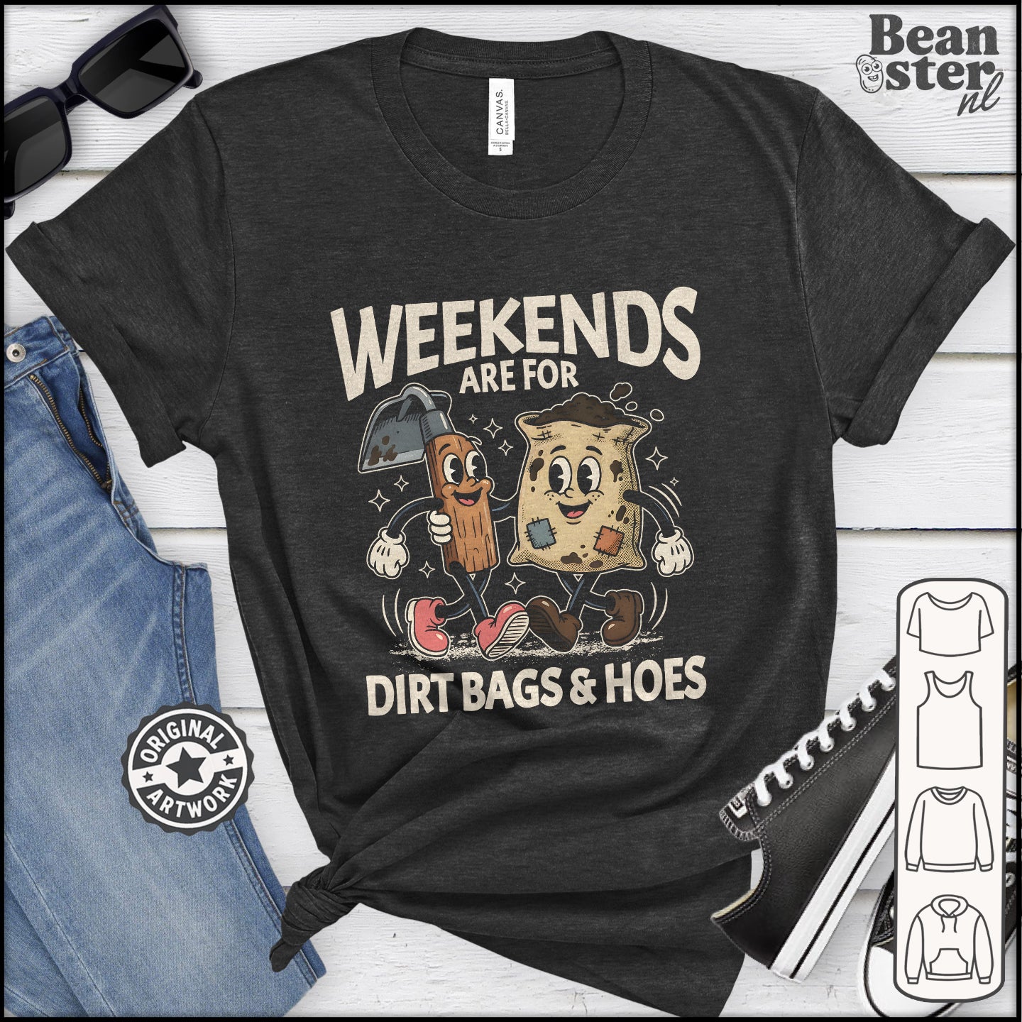 Hoes And Dirt Bags Graphic Tee – Funny Adult Humor Shirt