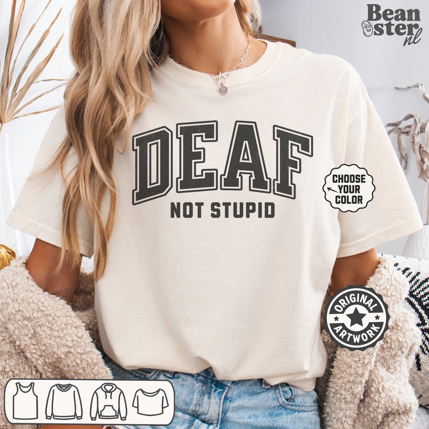 Deaf Not Stupid T-Shirt – Retro Comfort Colors Tee