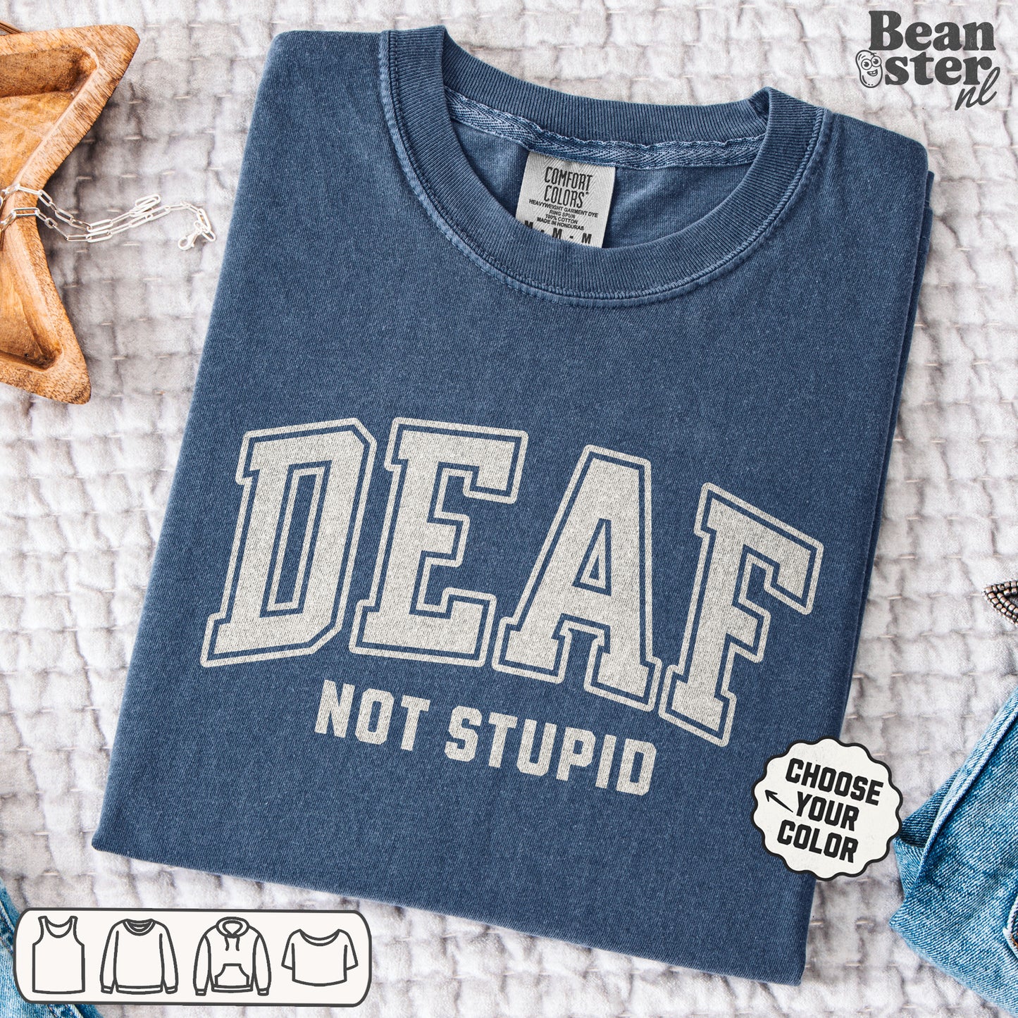 Deaf Not Stupid T-Shirt – Retro Comfort Colors Tee