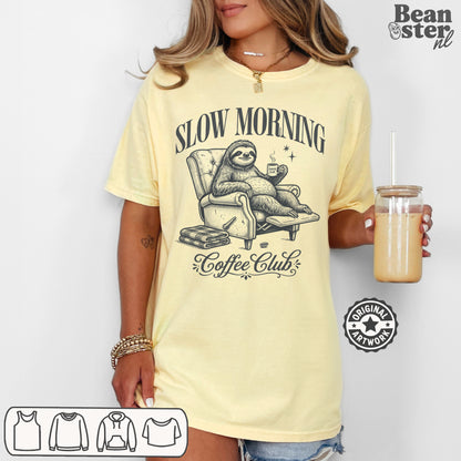 Slow Morning Coffee Club T-Shirt | Cozy Vibes Tee