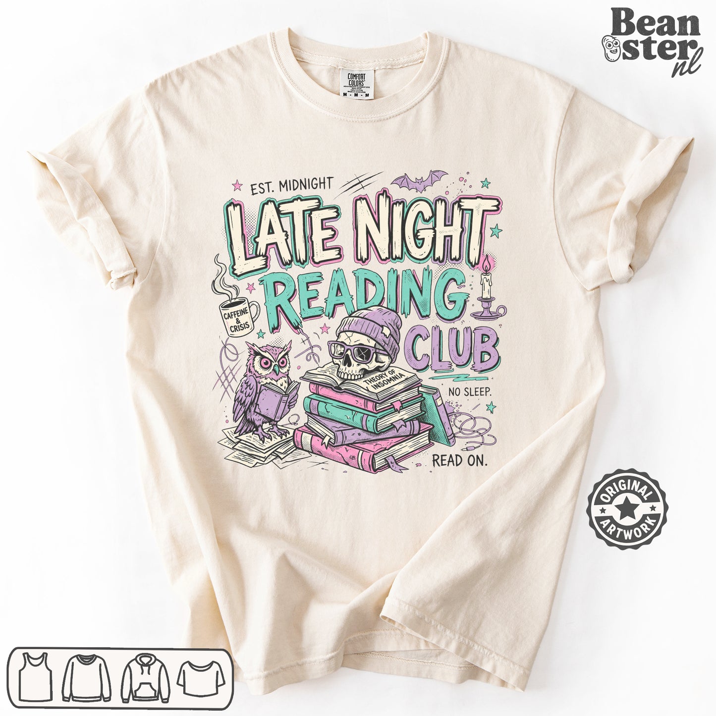 Late Night Reading Club T-Shirt | Creepy Book Lover Tee