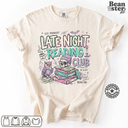 Late Night Reading Club T-Shirt | Creepy Book Lover Tee