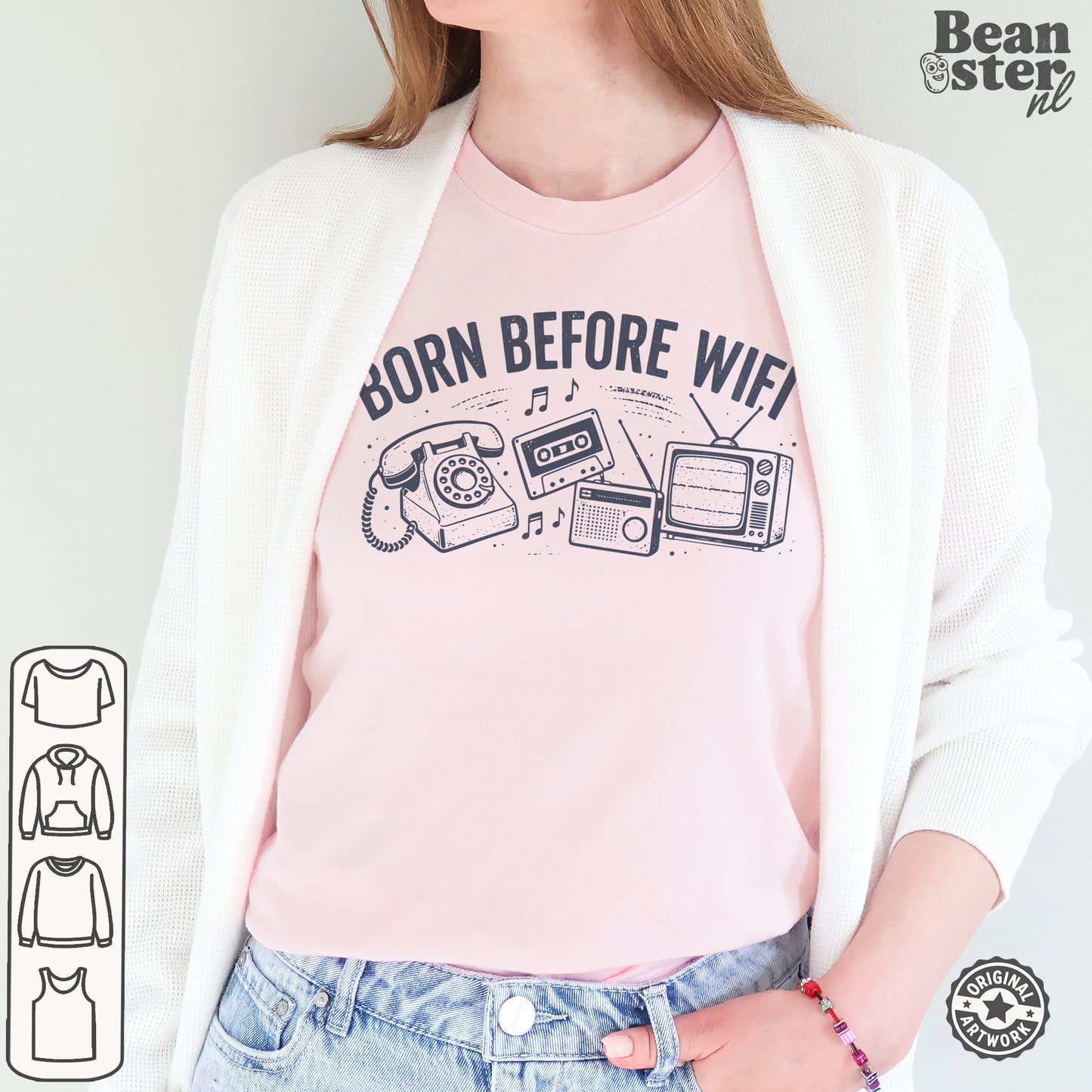 Born Before WiFi T-Shirt | Funny Vintage Gen-X Gift