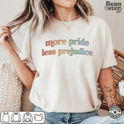 More Pride Less Prejudice LGBTQ Pride T-Shirt