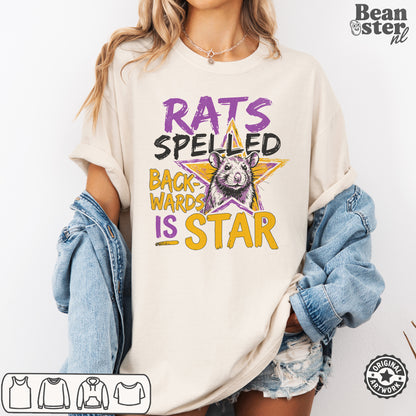 Rats Spelled Backwards Is Star Funny Animal Meme Shirt