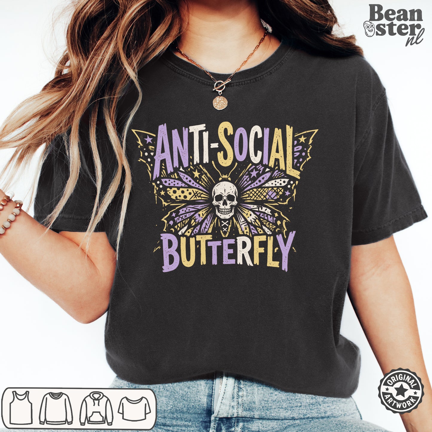 Anti Social Butterfly T-Shirt | Funny Introvert Tee