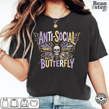 Anti Social Butterfly T-Shirt | Funny Introvert Tee