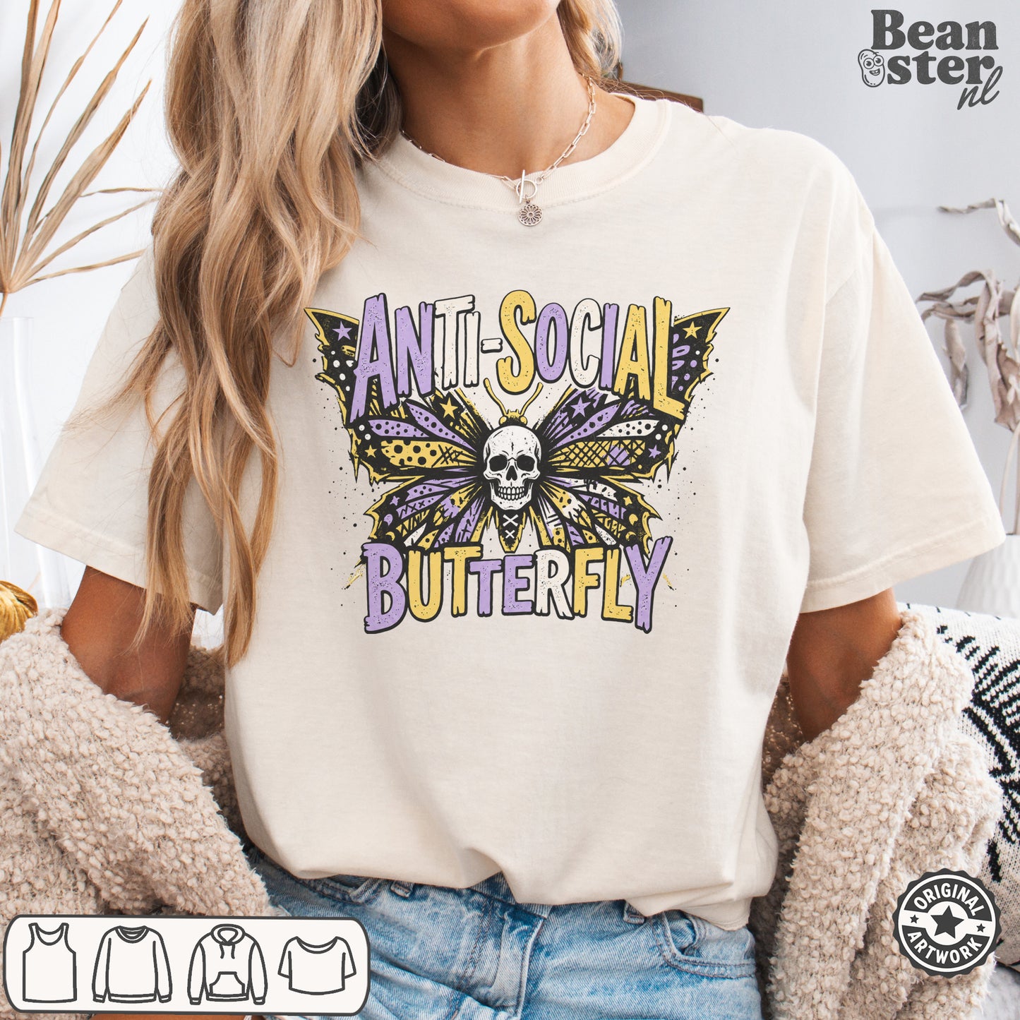 Anti Social Butterfly T-Shirt | Funny Introvert Tee