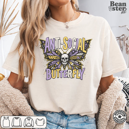 Anti Social Butterfly T-Shirt | Funny Introvert Tee