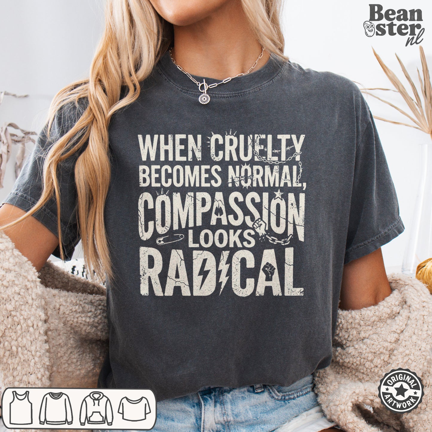 Compassion Looks Radical Protest & Activist T-Shirt