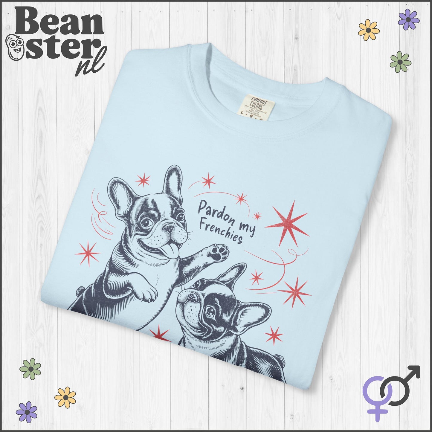 Pardon My Frenchies T-Shirt – Cute Bulldog Graphic Tee