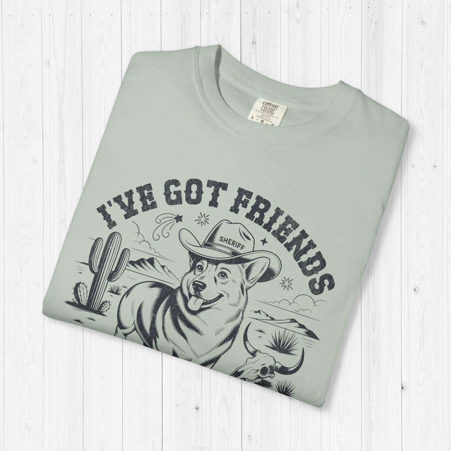 Vintage Western Corgi Shirt – Customizable ‘Friends in Low Places’ Tee
