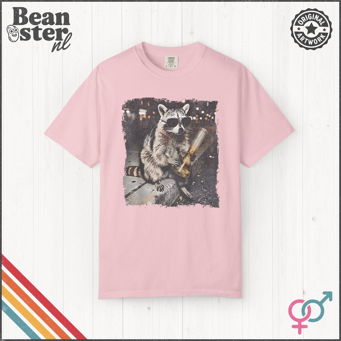 Smoking Raccoon Meme T-Shirt | Funny Vintage Animal Tee