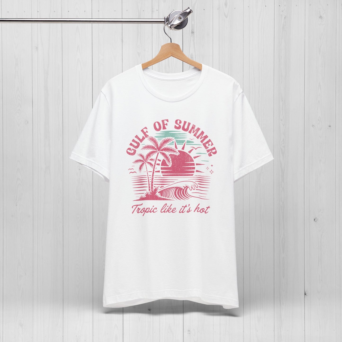 Gulf of Summer Tee | Vintage Pink 90s Beach Vibes Shirt 🌞
