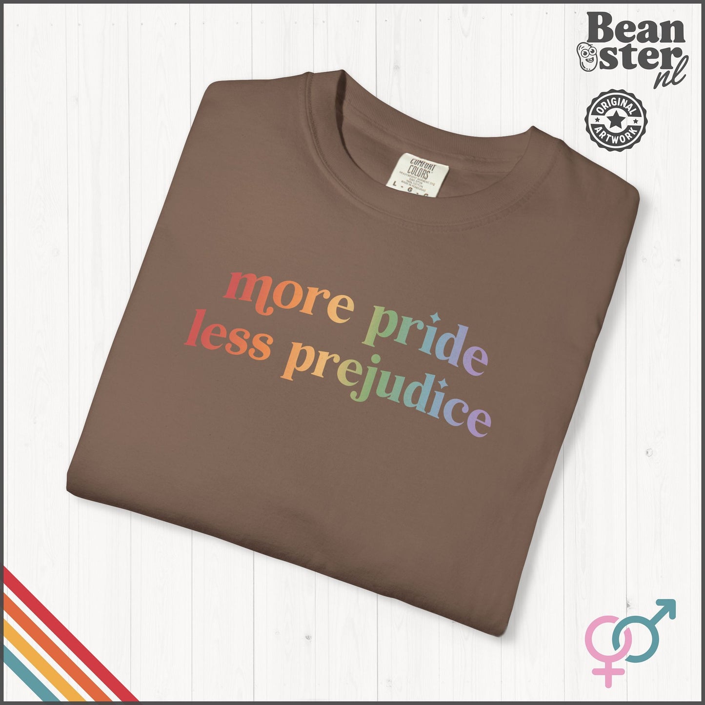 More Pride Less Prejudice LGBTQ Pride T-Shirt