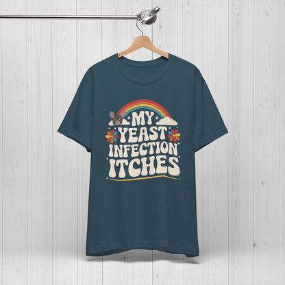 Funny Yeast Infection Shirt – Retro Rainbow Graphic Tee