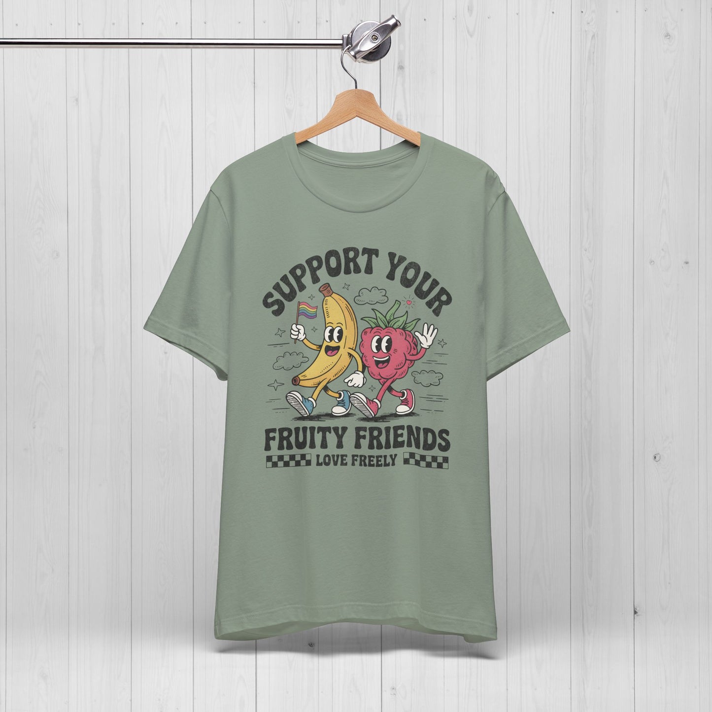 Support Your Fruity Friends – Cute Pride Shirt 🌈🍓🍌