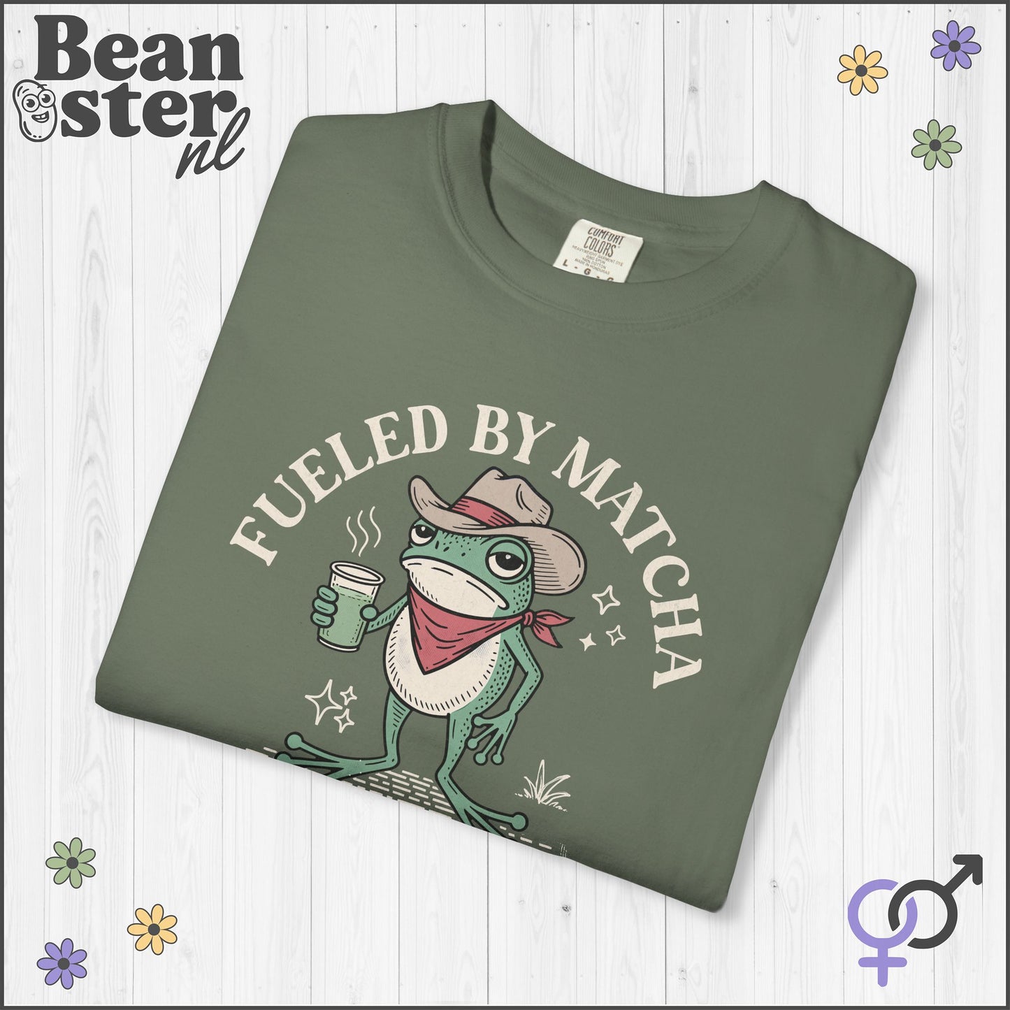 Fueled by Matcha & Anxiety Frog Meme T-Shirt