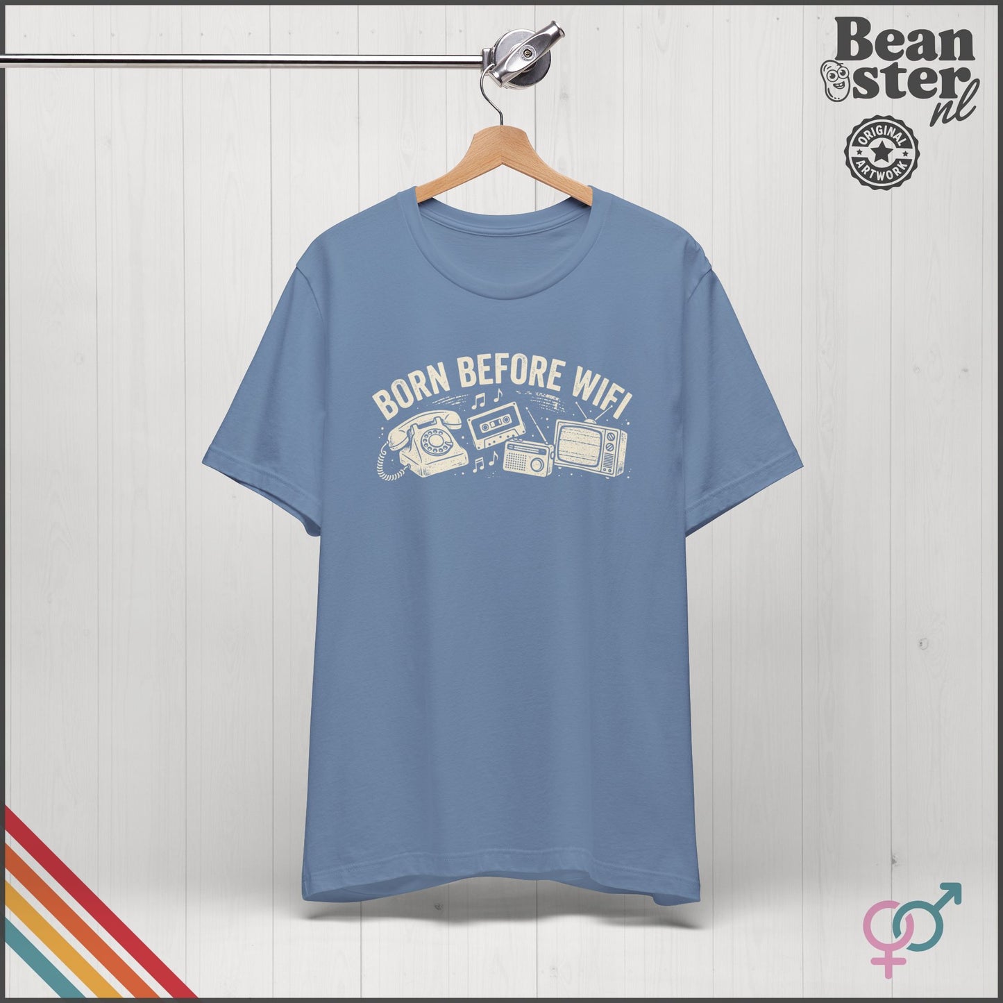 Born Before WiFi T-Shirt | Funny Vintage Gen-X Gift