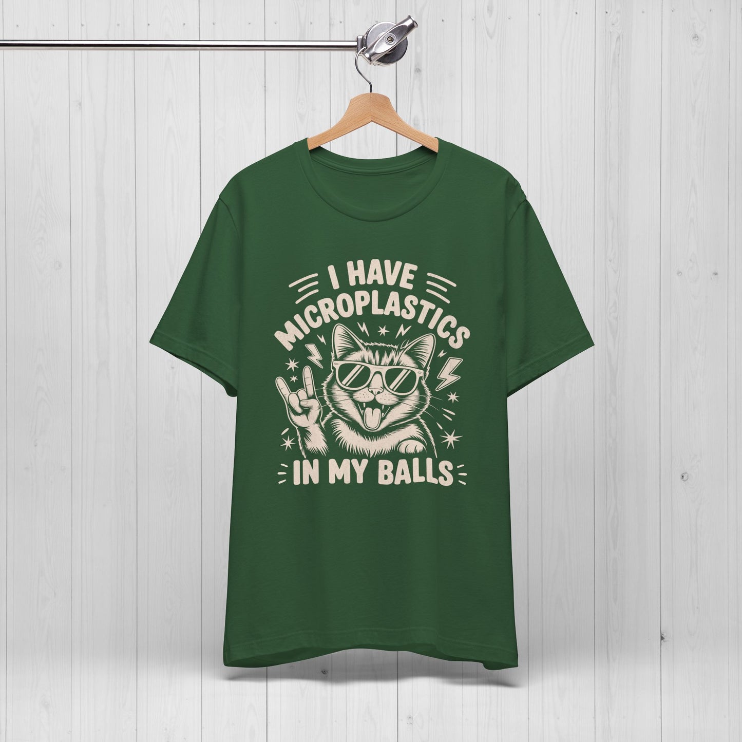 I Have Microplastics In My Balls Cat Meme Shirt