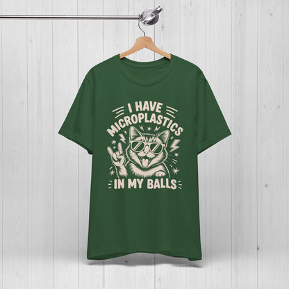 I Have Microplastics In My Balls Cat Meme Shirt