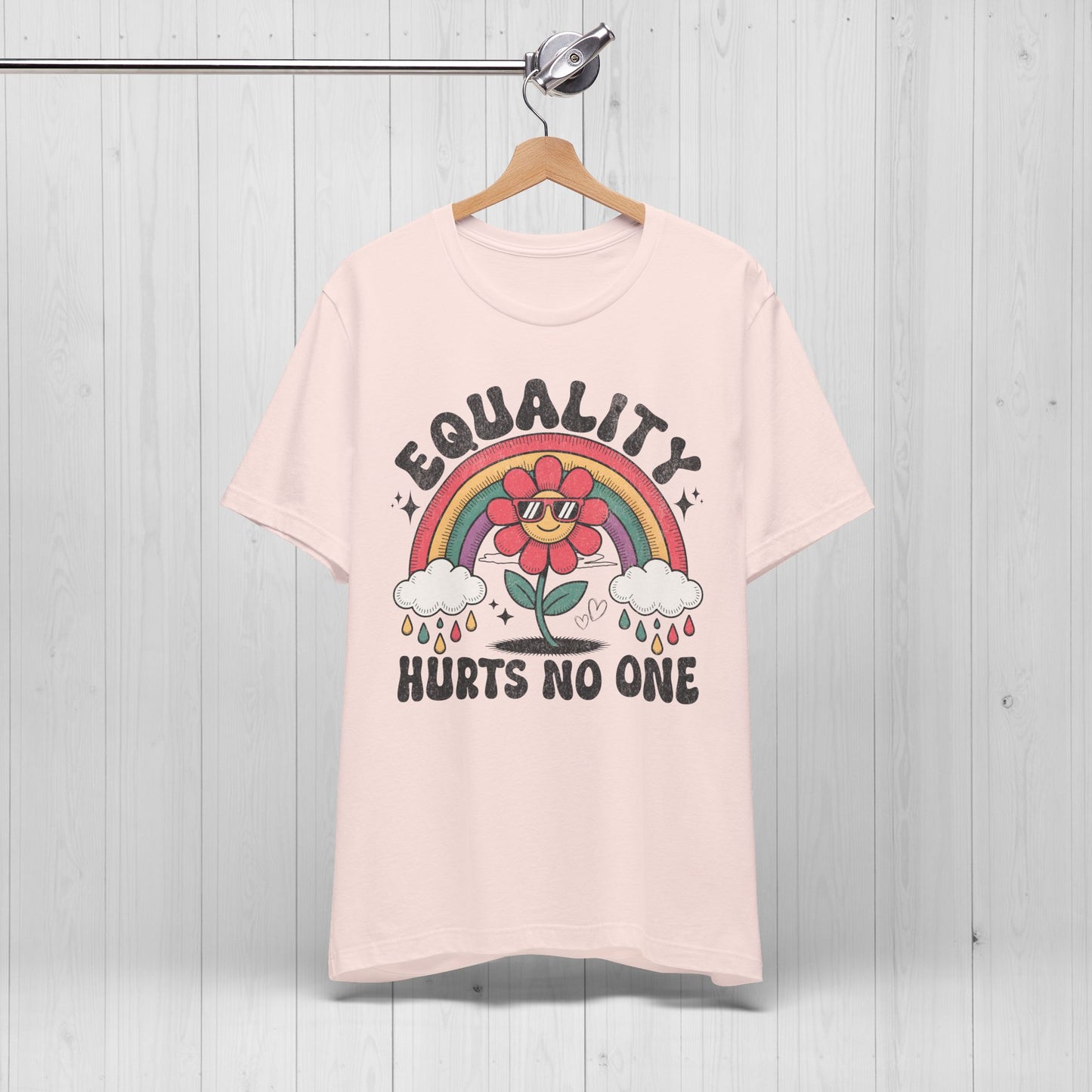 Equality Hurts No One Shirt – Groovy Pride Tee 🌈🌼