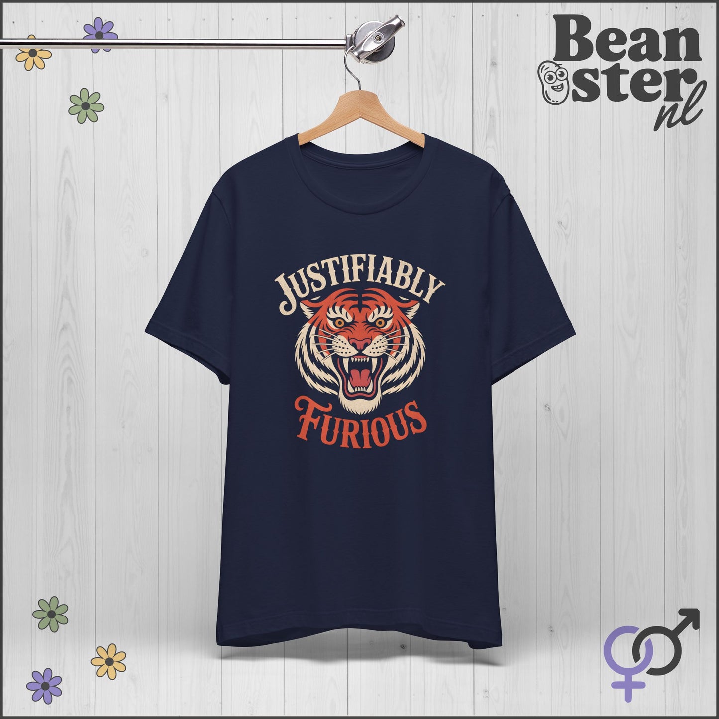 Justifiably Furious Tiger Tee | Retro Political Shirt