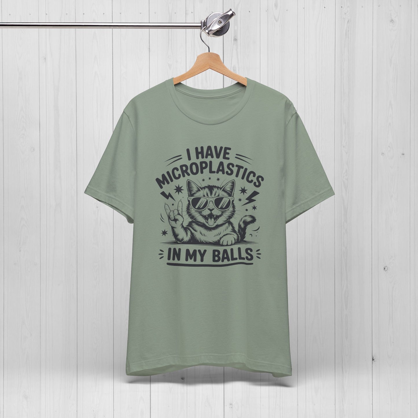 I Have Microplastics In My Balls Cat Meme Shirt