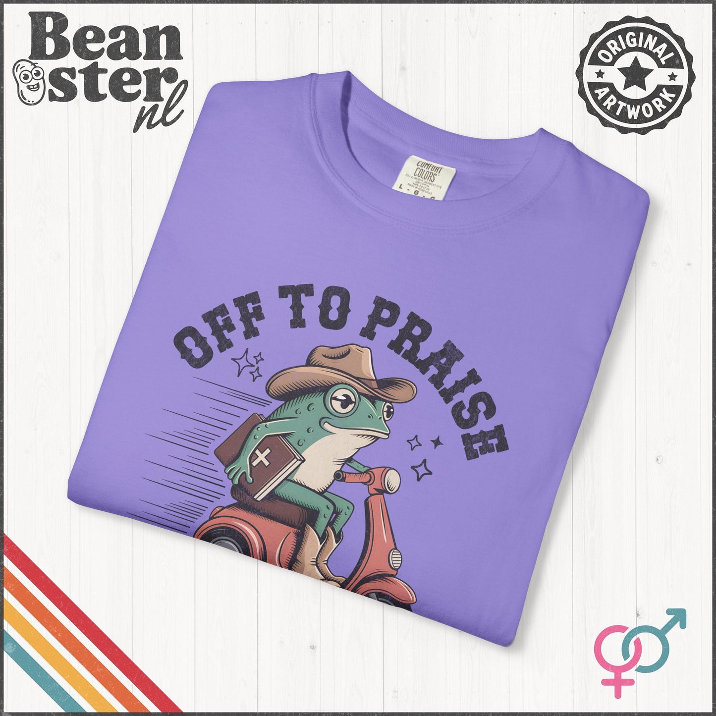 Off To Praise The Lord Frog T-Shirt – Funny Christian Gift