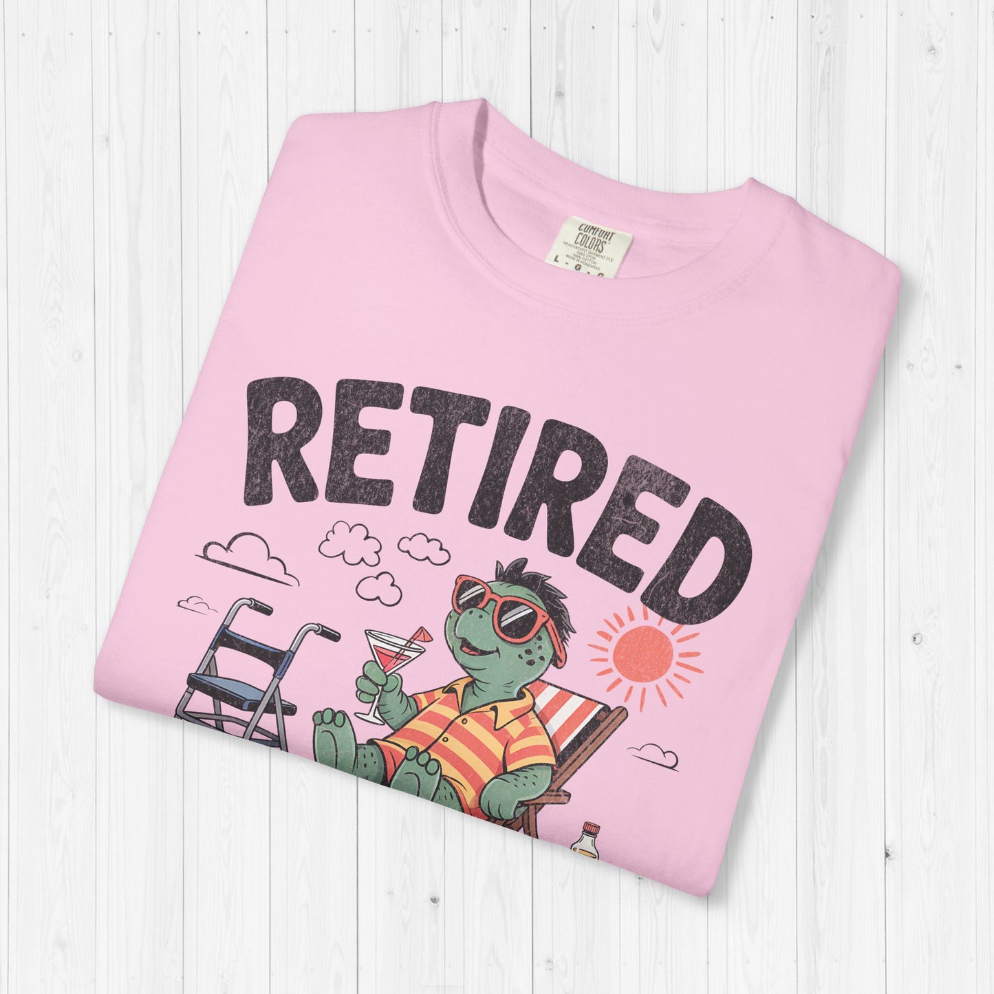 Expired But Still Desired Funny Retired Frog Beach Tee