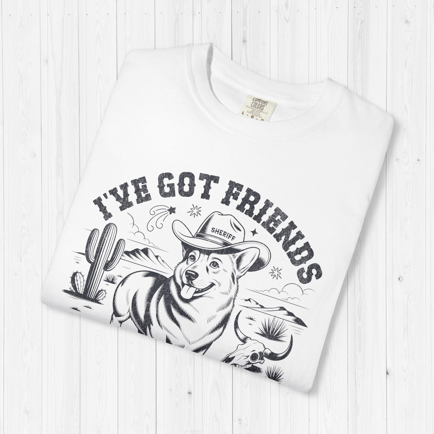 Vintage Western Corgi Shirt – Customizable ‘Friends in Low Places’ Tee