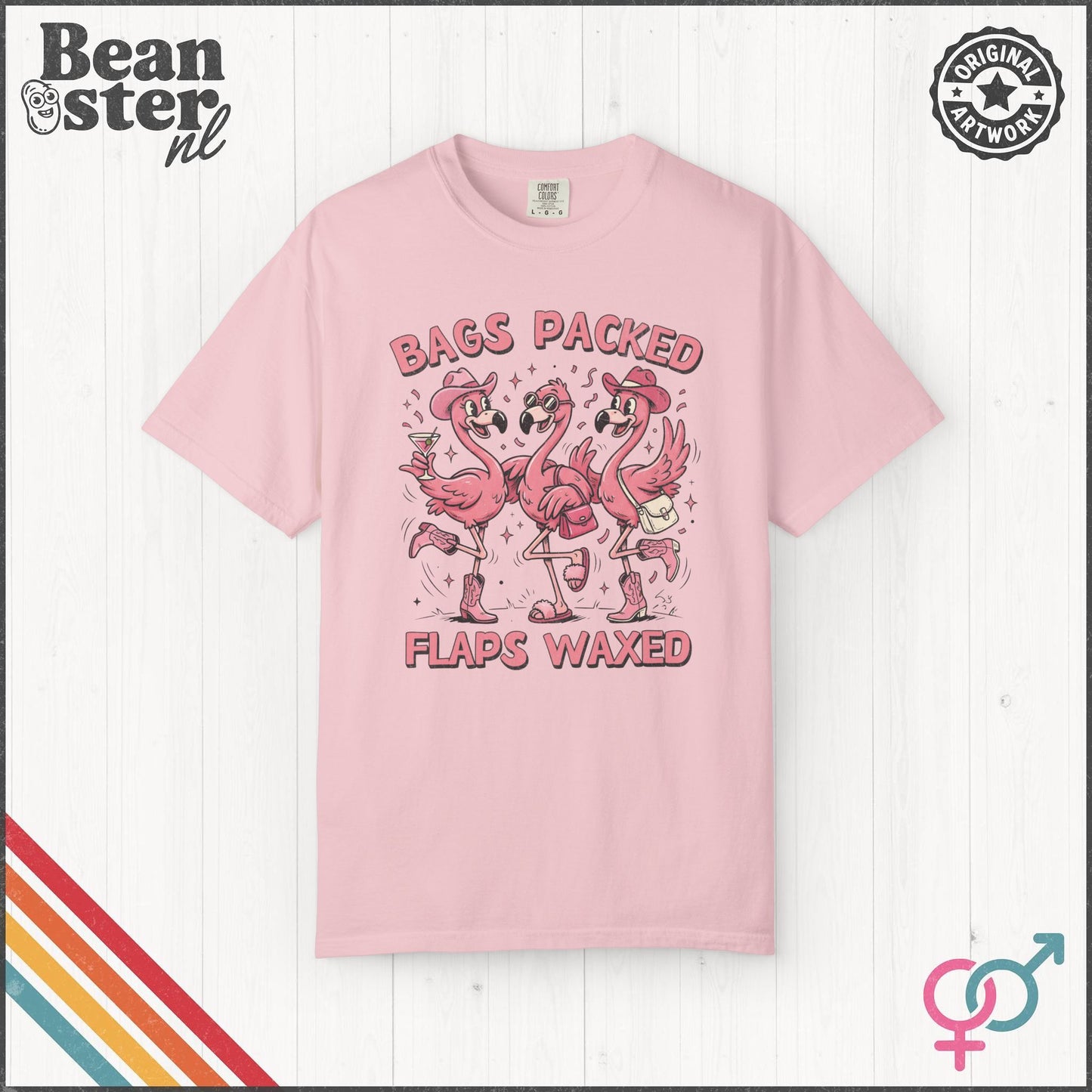 Funny Bags Packed Flaps Waxed Graphic T-Shirt