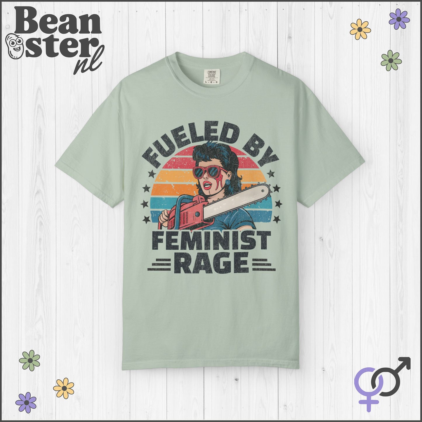 Fueled By Female Rage Retro Tee – Feminist Shirt