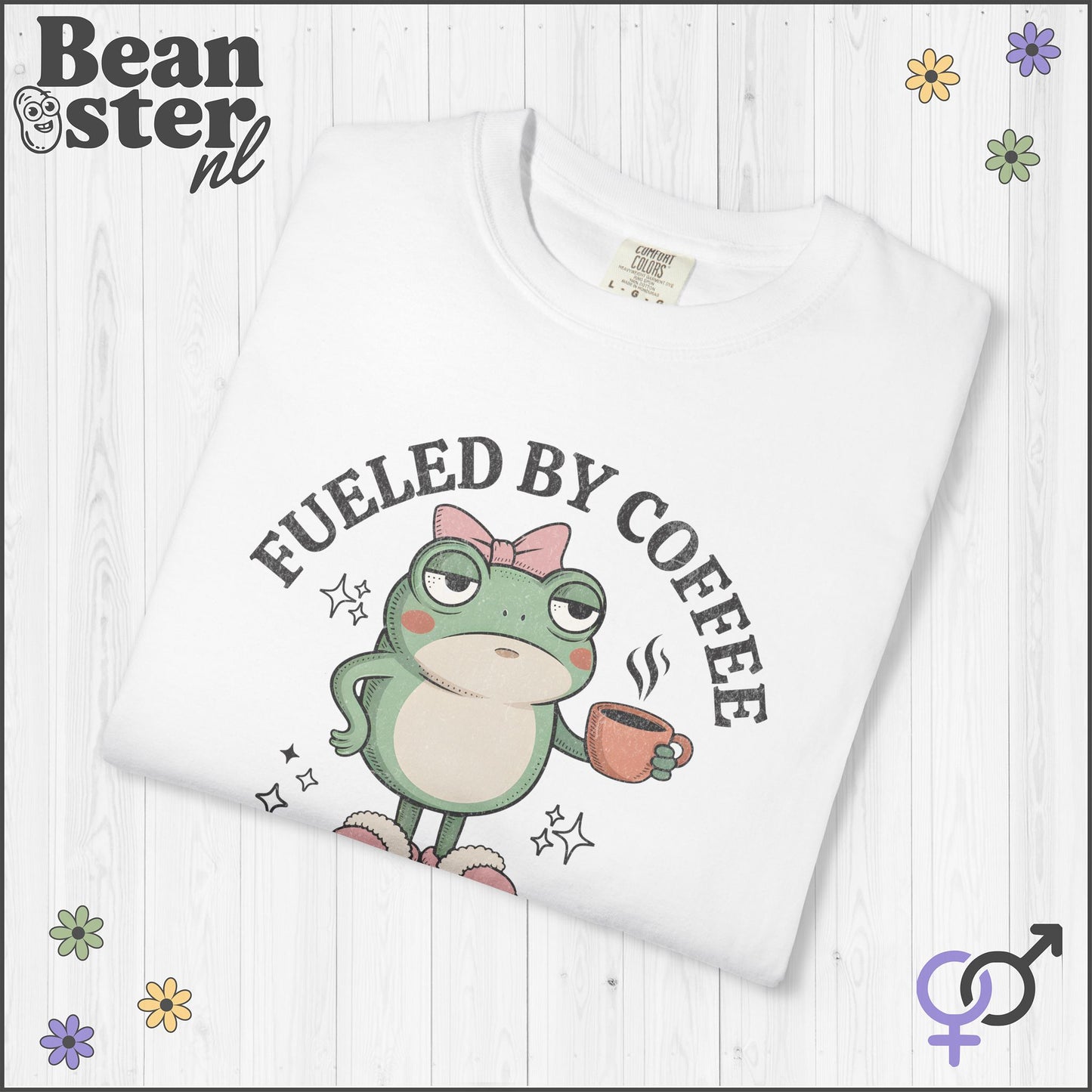 Coffee & Hormonal Chaos Funny Frog Graphic Tee