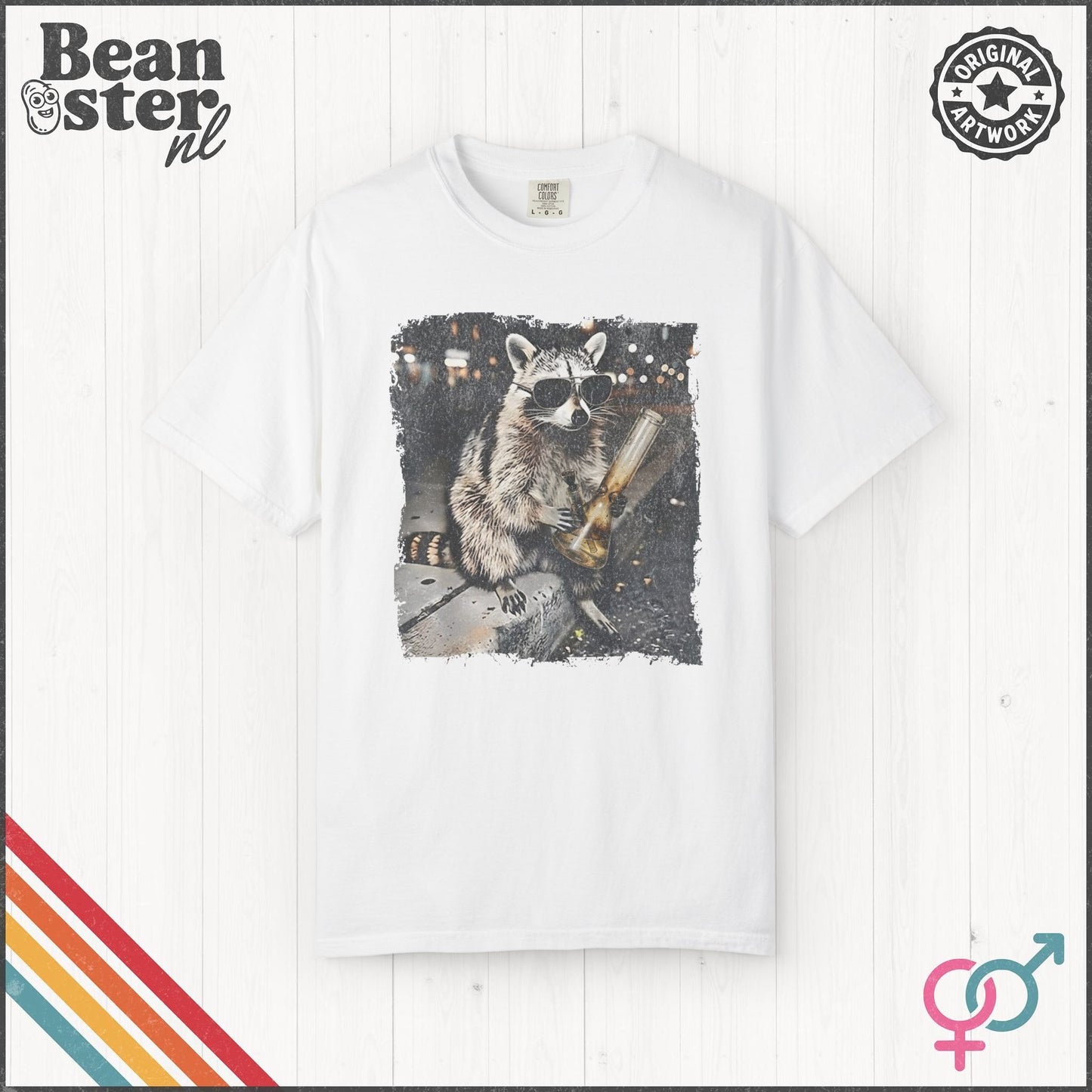 Smoking Raccoon Meme T-Shirt | Funny Vintage Animal Tee