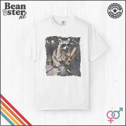Smoking Raccoon Meme T-Shirt | Funny Vintage Animal Tee