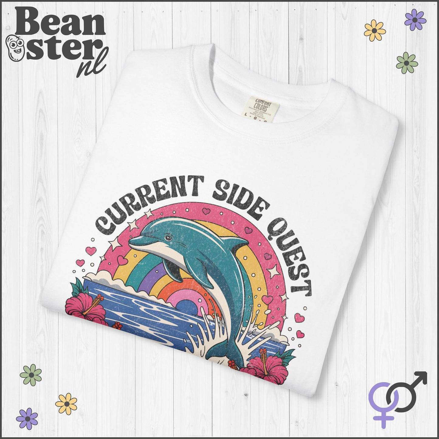 Psychedelic Dolphin ADHD Funny Graphic Tee