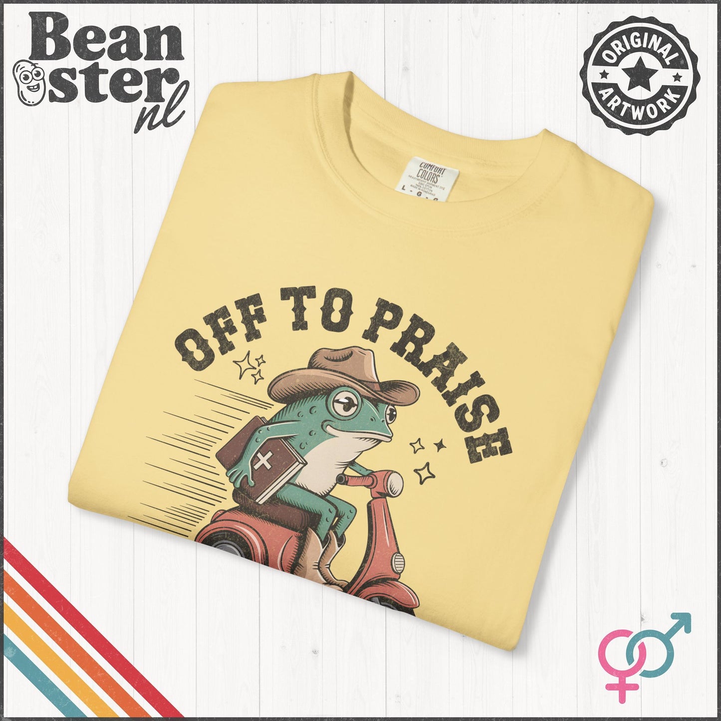 Off To Praise The Lord Frog T-Shirt – Funny Christian Gift