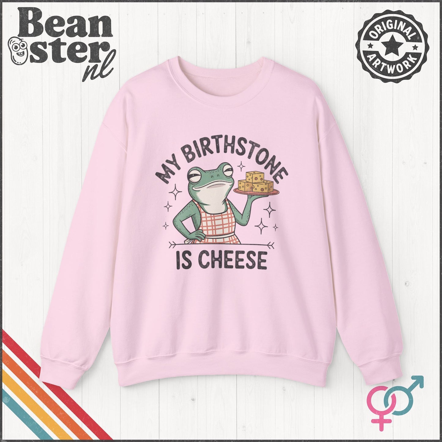 Cheese Is My Birthstone Funny Frog Sweatshirt