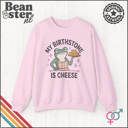 Cheese Is My Birthstone Funny Frog Sweatshirt